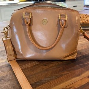 Tori Burch tan leather crossbody
